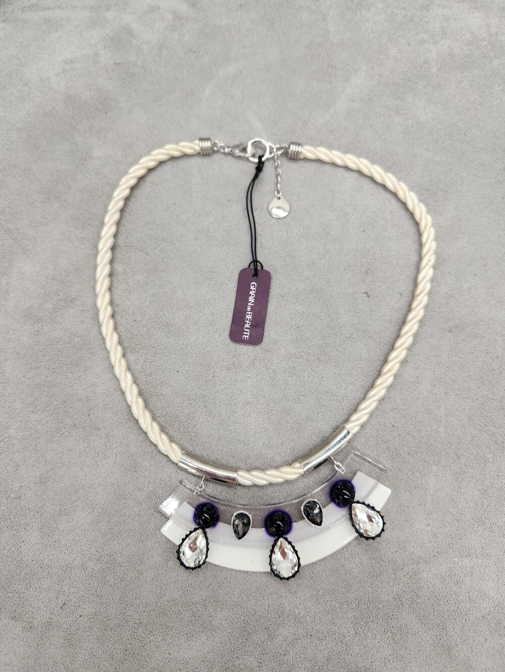 Grain De Beaute Aznavour Necklace Statement Chunky Designer Made Korea New $110